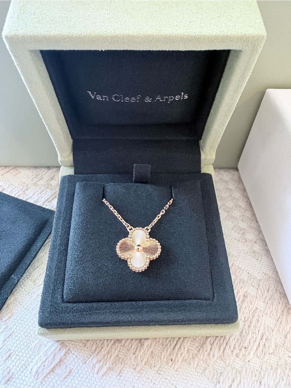 Van Cleef Alhambra Yellow Gold Guilloche
